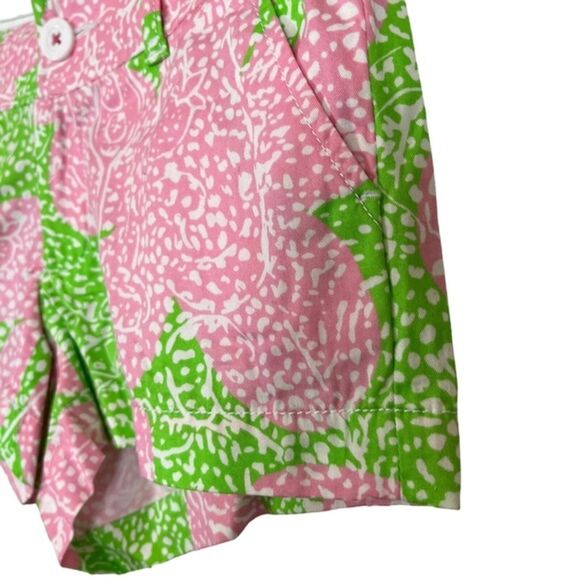 LILLY PULITZER Pink Green THE WALSH SHORT 100% Cotton Fruit Print Shorts sz 00 - Picture 7 of 12